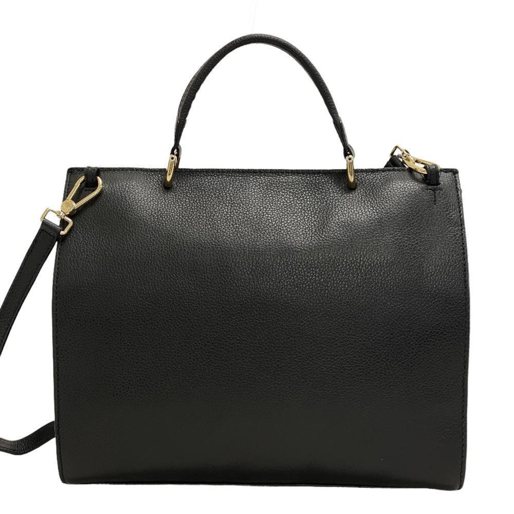 FURLA Metropolis 2WAY Hand Shoulder Bag Handbag Black Ladies - Picture 2 of 10